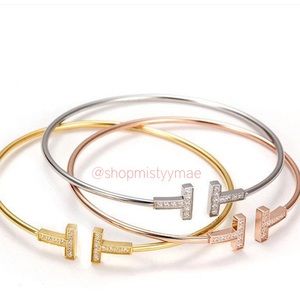 Set of 3 T Bracelet Bangles